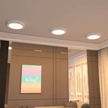 Ultra Thin Dimmable LED Ceiling Panel Lights - 6W to 24W Round Surface Mount