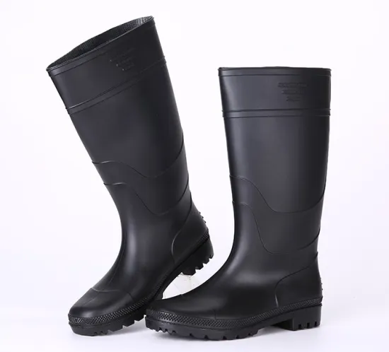 High Knee Rain Boots Factory: PVC Gumboots Waterproof Boots for Food & Seafood Factories