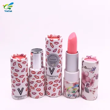Free sample biodegradable cosmetic packaging eco friendly paper lipstick tube lip balm tube paper