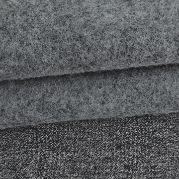 Wholesale 285gsm Yarn Dyed Bicolour 52% Polyester 48% Cotton Hoodie Fleece Fabric