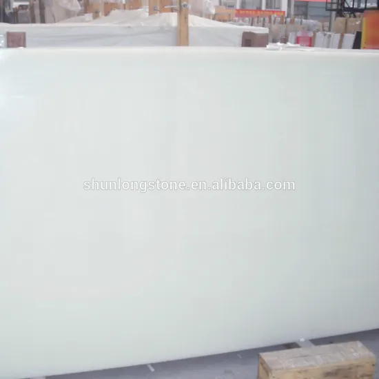 Pure White crystallited stone big slab,Nano White stone