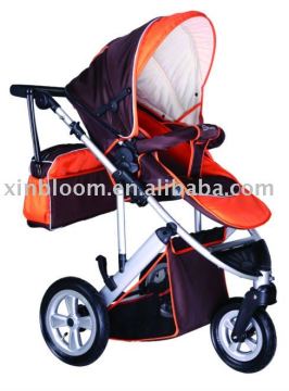 3 in 1 baby kids three-sheeled cart pram with mummy bag and rain cover