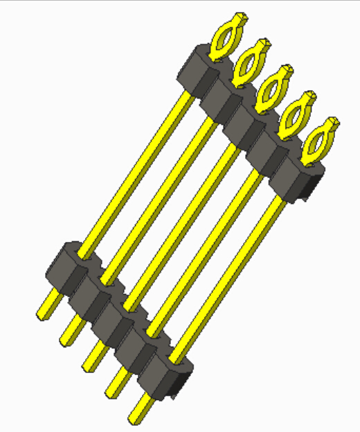 د 2.54mm واحد قطار مستقیم نښلونکی