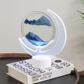 Fascinante lámpara de escritorio de arena que fluye con características de carga coloridas