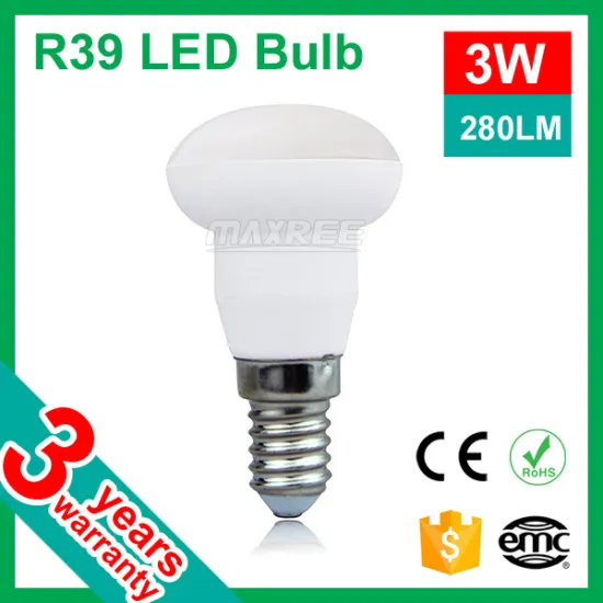 Europe market hot selling ceramics led bulb light R39 for home,3W led bulb light R39
