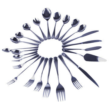 Flatware Stainless Steel Cutlery Set, Includes Salad Fork and Soup Spoon