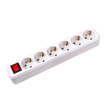 power multiple outlets 6 gang