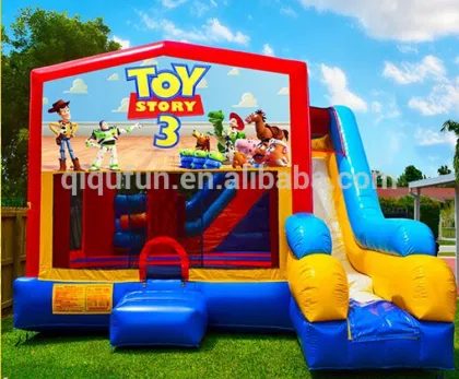 kids beautiful princess bounce slide combo,bounce house slide inflatable S33