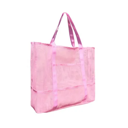 Summer packaging net bag shopping bag net large capacity washing sports breathable hand reusable net shopping bag