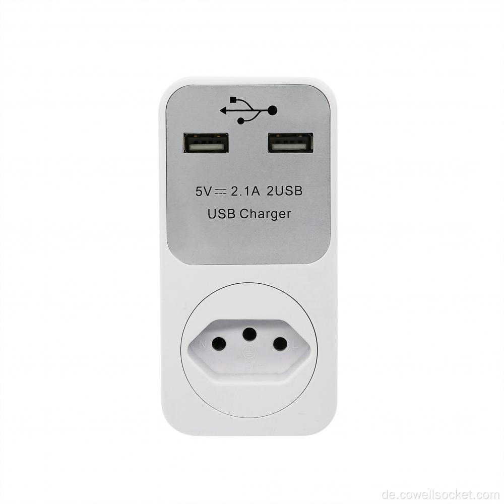 USB -Ladegerät 2.1A BR Plug -Plug -Ladegerät