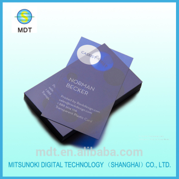Transparent PVC Business Card Printing