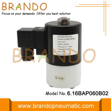 1/4 Iinch Anti Corrosion PTFE Acid Resistant Solenoid Valve NC