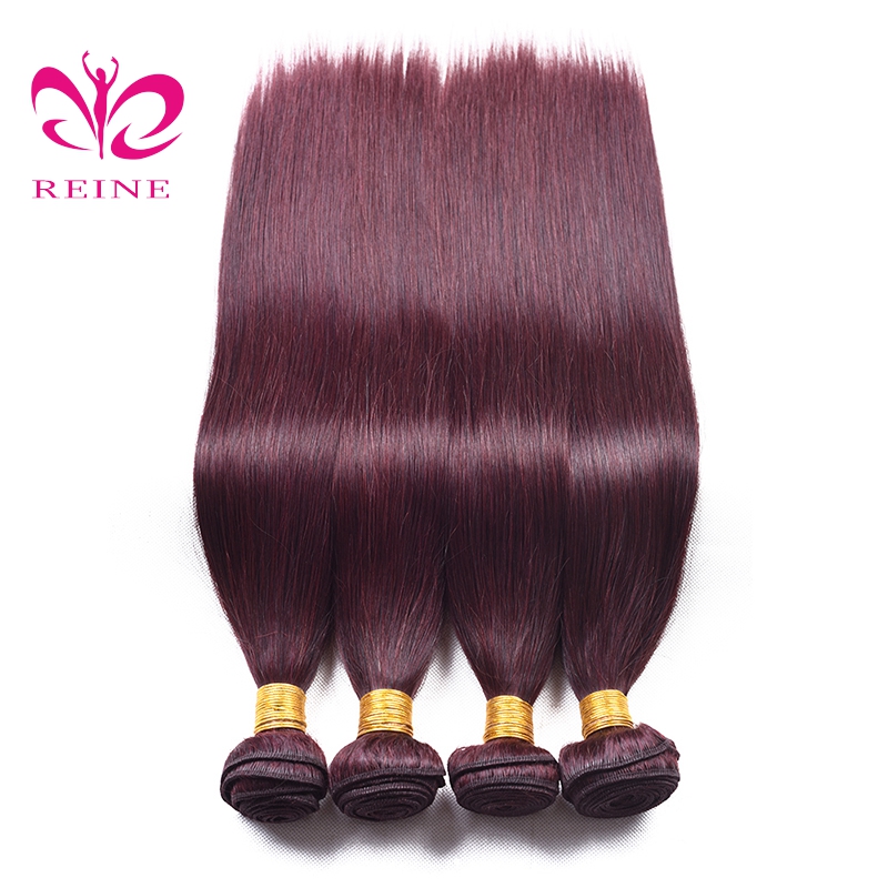 2019 big sales 8A Grade Unprocessed Indian Human Hair dak red T color Straight Hair Weft with wholesale price