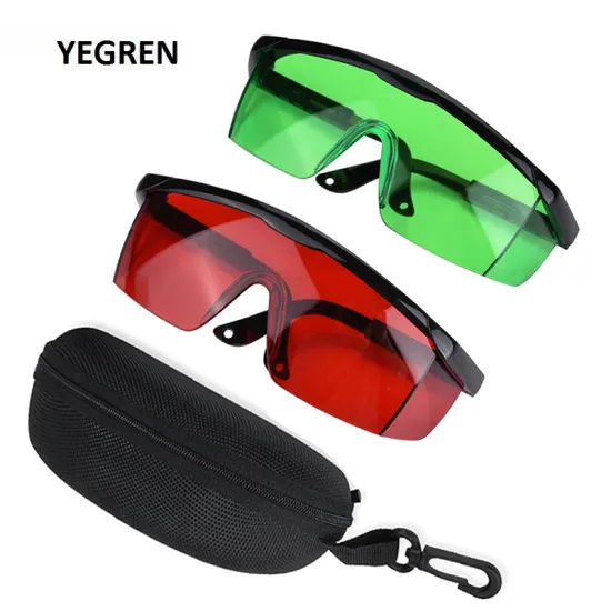 Enhancement Laser Glasses Green Red Light Laser Visible Goggles Eyeglasses with Box Leg Adjustable Laser Level Accessory