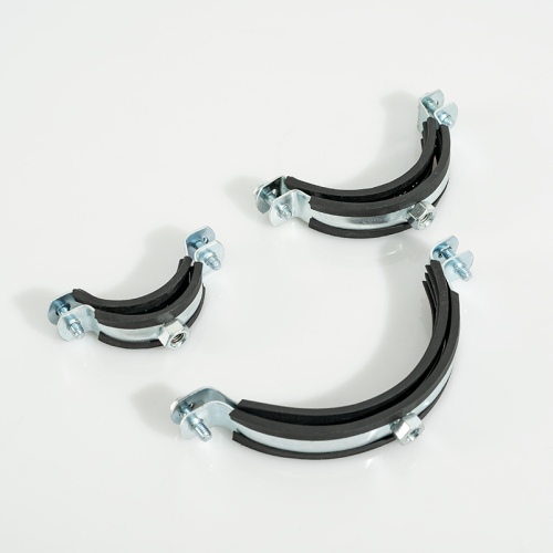 Adjustable Pipe Rubber Clamp with Screw and Spring Mechanism