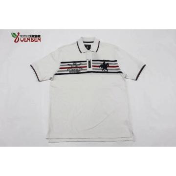 Jersey de rayas YD para hombre con polo con grandes bordados