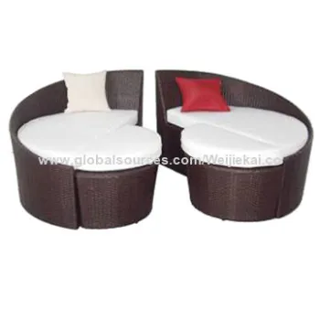 Outdoor Rattan Chasing Lounge, TUV Tested