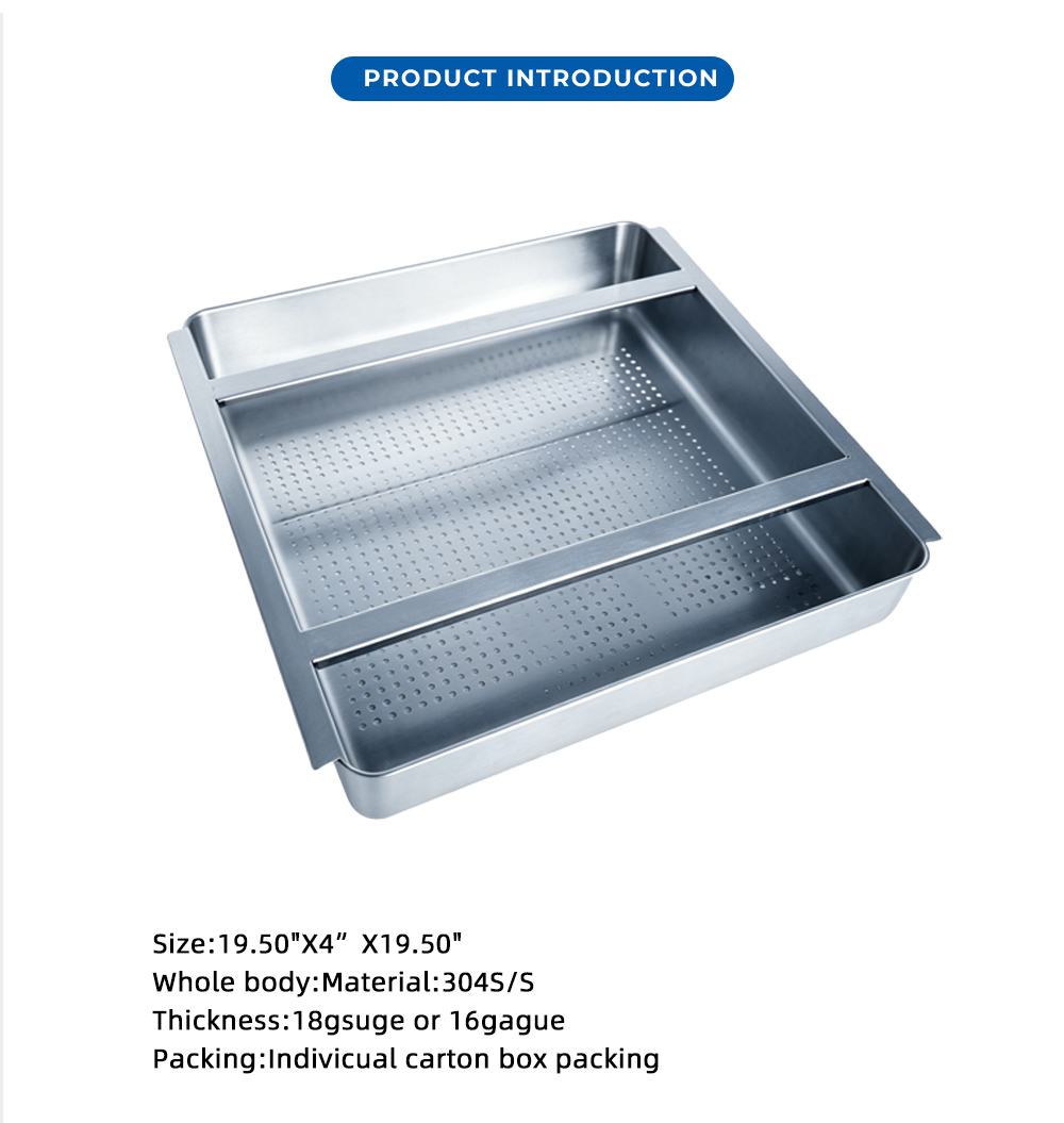 Compartment Stainless Steel Drain Tray X