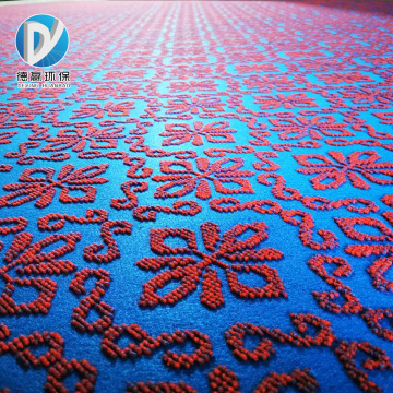 Red Blue Lotus Jacquard Carpet