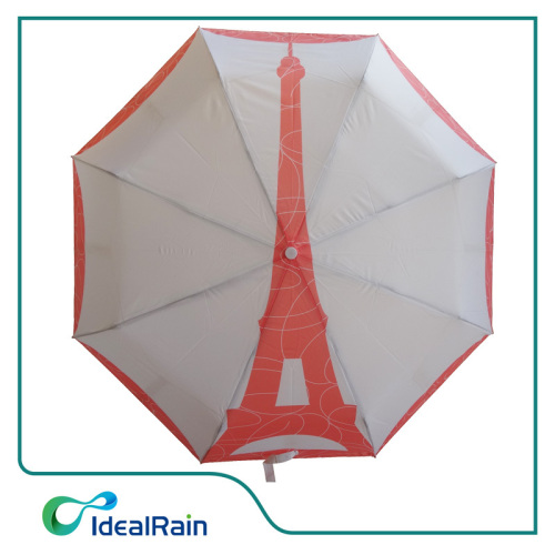 Effel Towerオフセット印刷マニュアル小ポケット折りたたみ傘