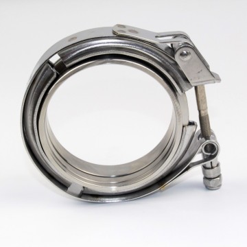 SUS 304 Quick Release 2.5in Turbo Exhaust Downpipe Kit with 63mm V-Band Flange Clamp
