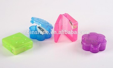 Professional factory supply flower shape pencil sharpener , school plastic single hole pencil sharpener