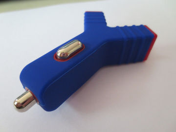 Abs Silicone Y Shape Universal Usb Charger Cable , Dual Usb Car Charger Cable For Iphone 5