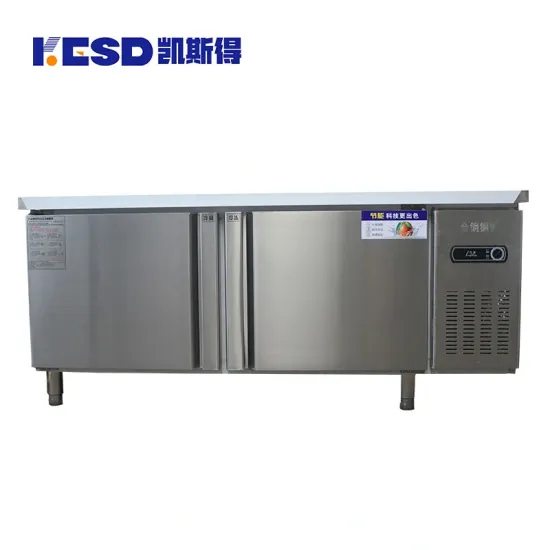 Commercial Food Prep Cooling Workbench Stainless Steel Kitchen Refrigerating Worktable Under Counter Freezer