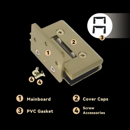 Solid Brass Shower Door Hinges Bathroom Metal Hardware