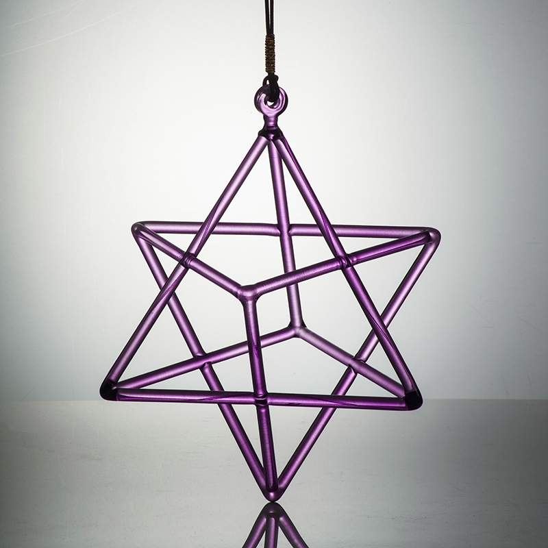 Crystal Merkaba Chakra Purple Transparent Sound Healing