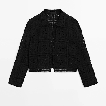 Women's crochet knitted cardigan