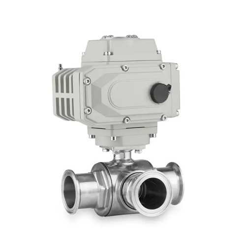 Stainless Steel Sanitary3 Way Clamp Electric Ball Valve