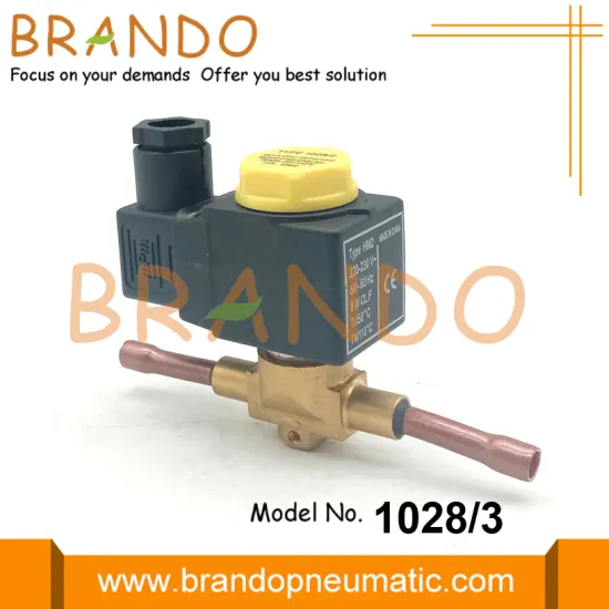 1028/3 Castel Type Solenoid Refrigeration Valve 3/8'' 220V