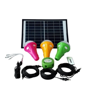 Junrui Wisdomsolar Solar Home Lighting System with 3 Lamps