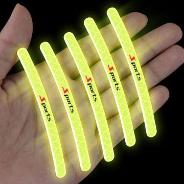 20 Pcs Auto Wheel Reflective Tape - Waterproof Luminous Tire Ring Decor