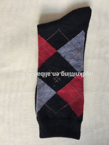 men fancy argyle cotton socks business socks AQD-MS-15