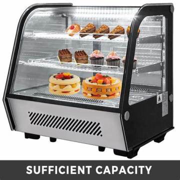 China Factory Price 120L Commercial Curved Glass Cake Refrigerator for Bakery