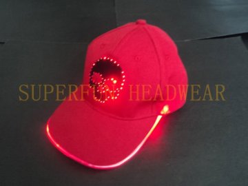LED lighting fiber optic hats