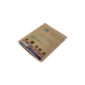 eco friendly bio PLA 3 side seal paper bag