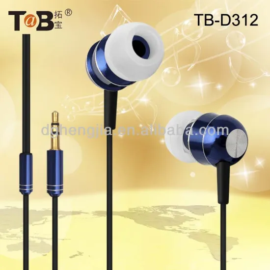 2015 fashion hot selling colorful beautiful in-ear mental earphone