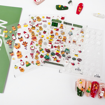 Christmas Tree Santa Claus Nail Decals