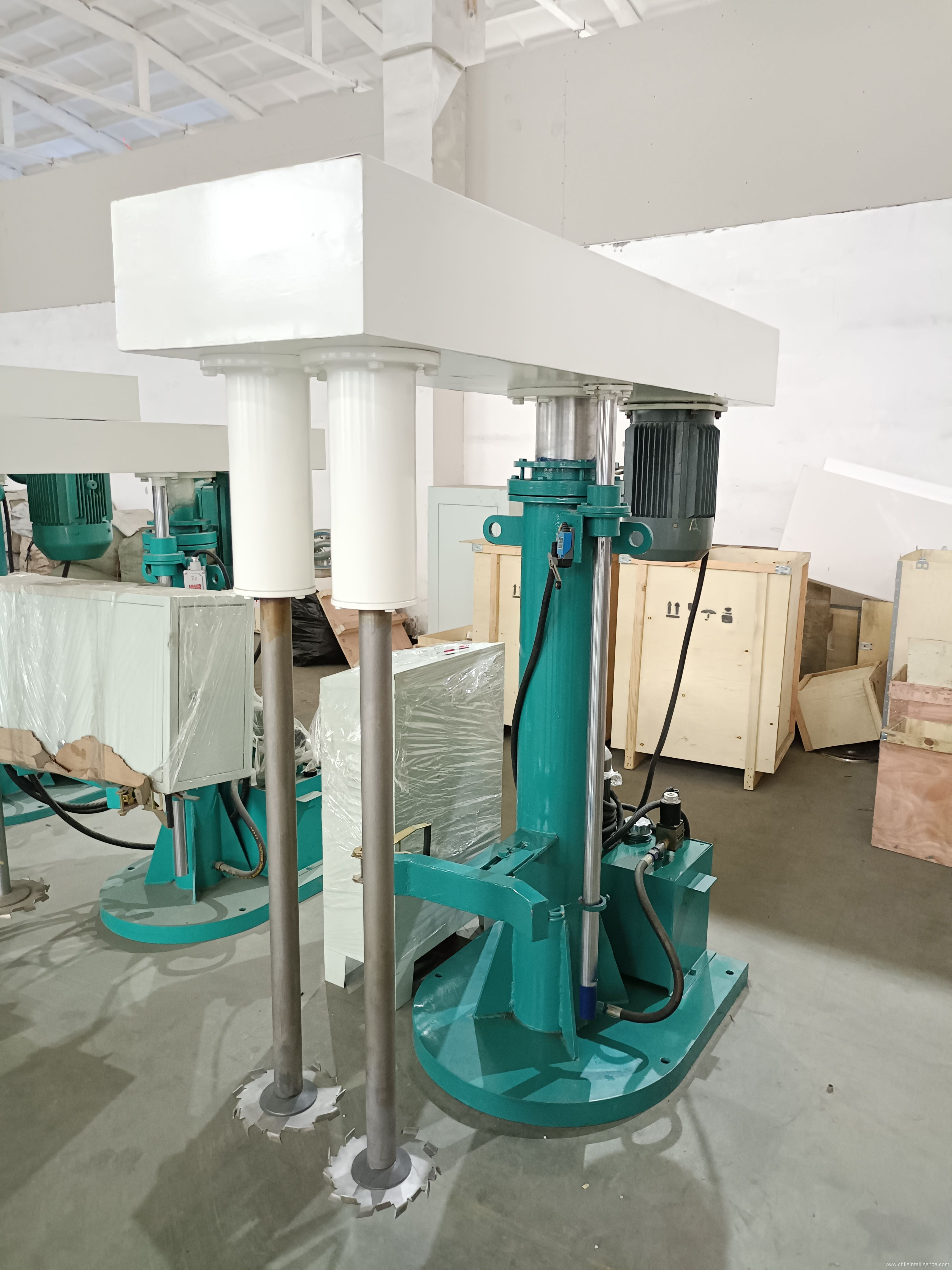 Dual-axis hydraulic lift high speed disperser