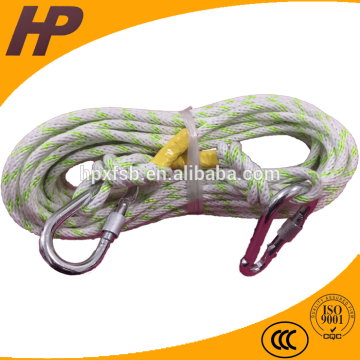 Good quality moutain climbing nylon rope with metal hook