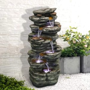 6 Tiers Rocks Outdoor Water Fountain