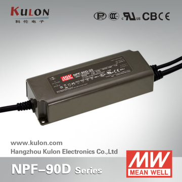 MeanWell NPF-90D-20 PFC function IP67 dimming 90w 20 volt led driver