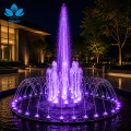 Fuente musical circular al aire libre.