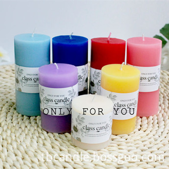 candy colorful large pillar scented candles