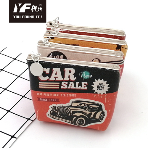 Retro garage style PU coin purse