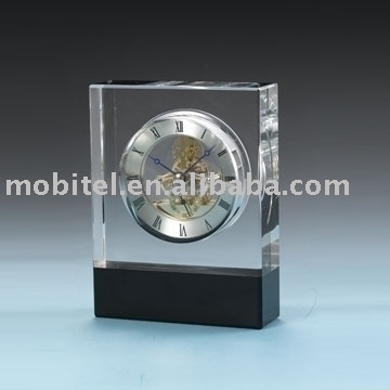 Crystal Clock &amp; crystal awards clock (M-5002)