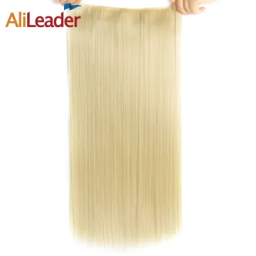 AliLeader Wholesale Synthetic 5 Hairpieces Clip In Hair Extension Long Straight Style Fake Hair Pieces